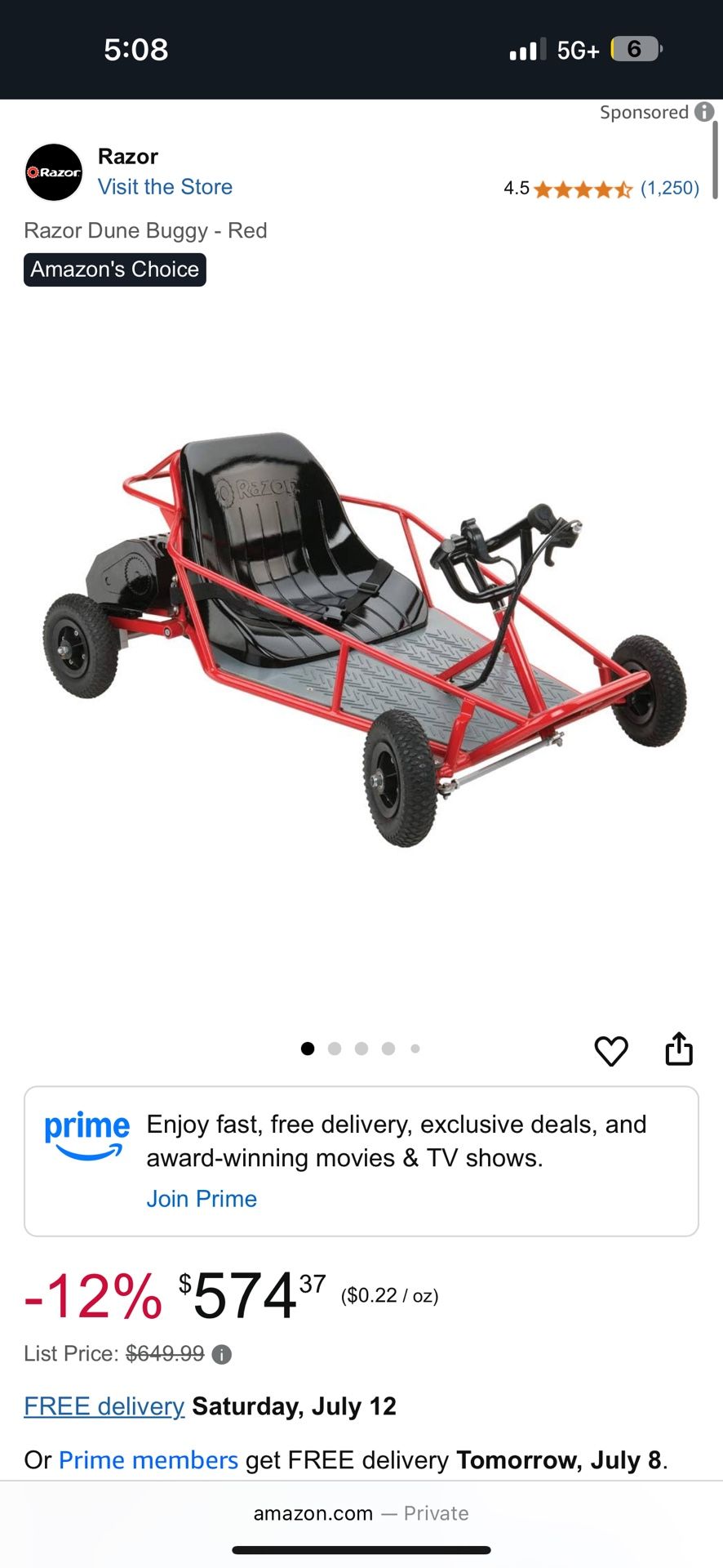 Razor Dune Buggy
