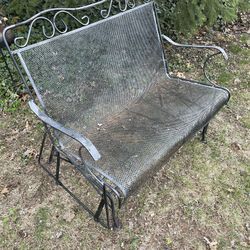 Wrought Iron Bench Glider