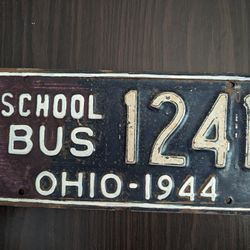 RARE School Bus License Plate