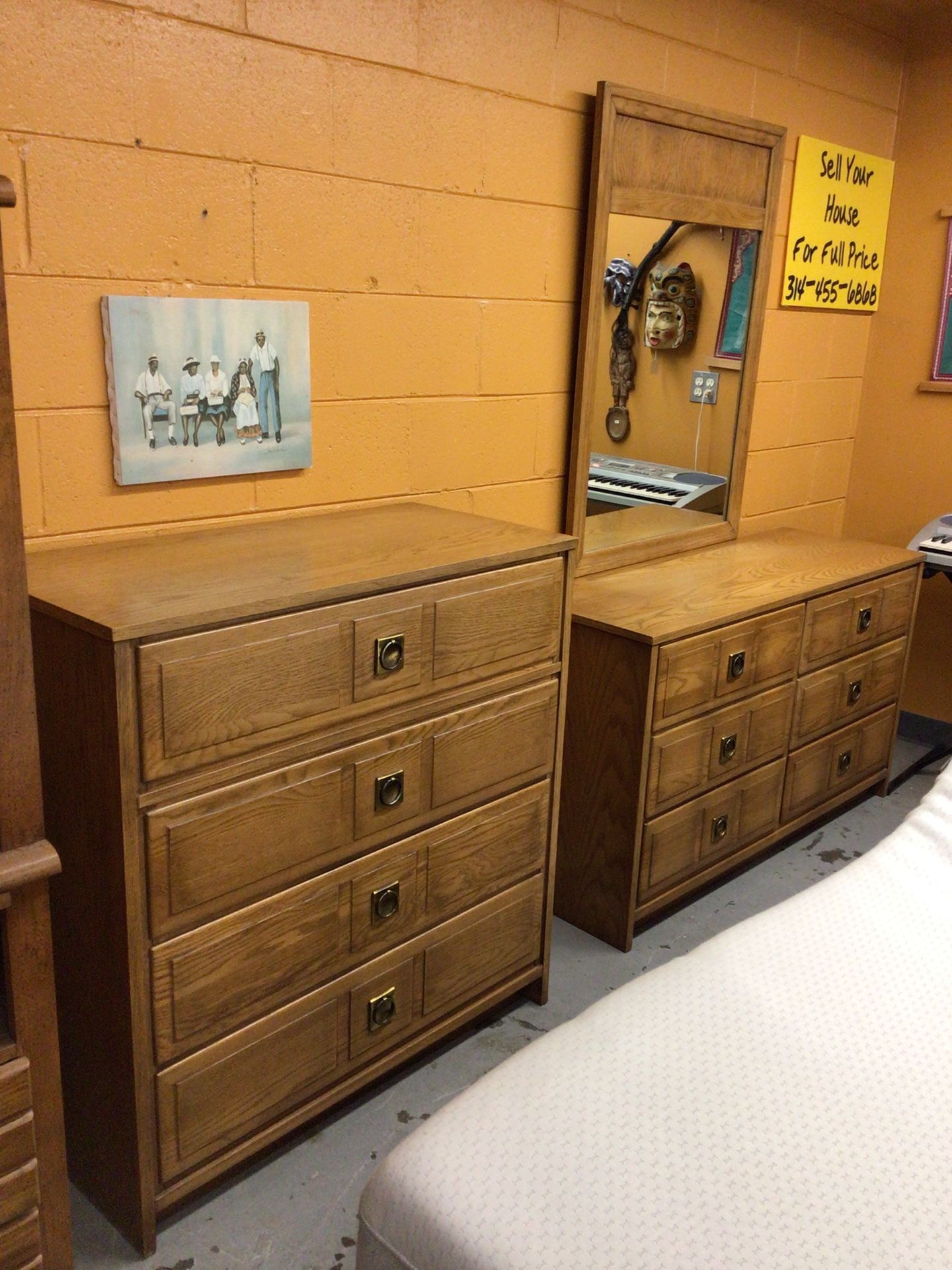 Three Piece Bedroom Set By Lammerts St Louis Furniture For Sale