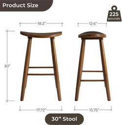 2 Barstools solid wood in the box
