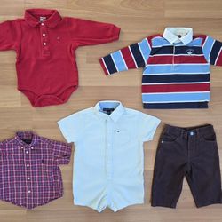 5-Piece, 12 Months Boys, Designer Clothing Bundle: Ralph Lauren, Kenneth Cole Reaction, & Tommy Hilfiger 