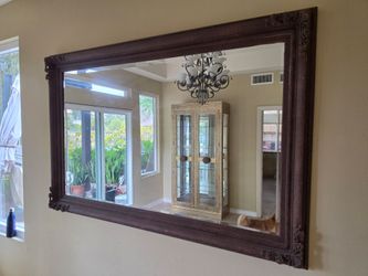 Large Decorative Wall Mirror – Solid Wood Frame