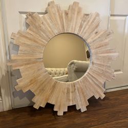 Wall Mirror . 36” wide. Wooden frame . Excellent condition .