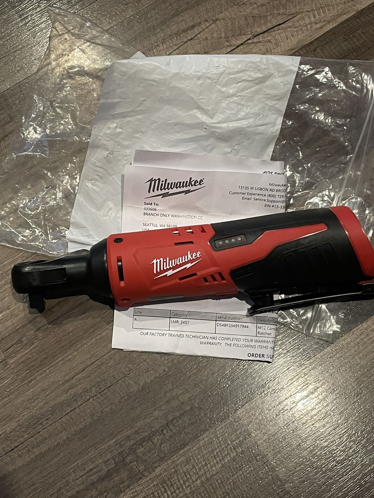Milwaukee M12 Ratchet