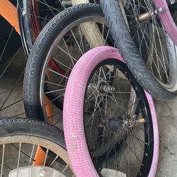 Bike Bicycle seat and Tires Rims Parts