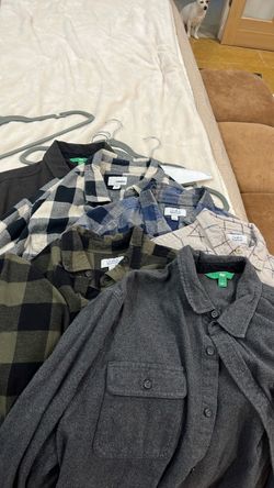 6 men’s flannel shirts