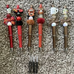 Character Focal Beaded Pens - 6 pieces included 