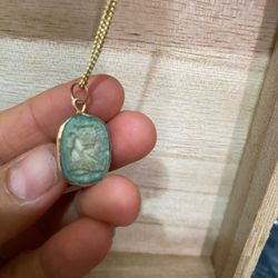 TURQUOISE SCARAB PENDANT CHARM