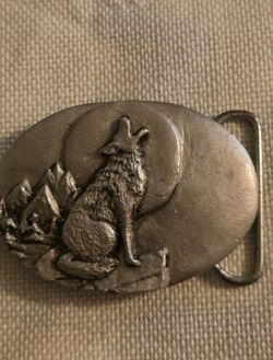 Vintage The Lone Wolf Belt Buckle - 2008 T. Halstead
