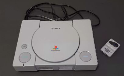playstation 1 (console only with ac cord + mega memory card)