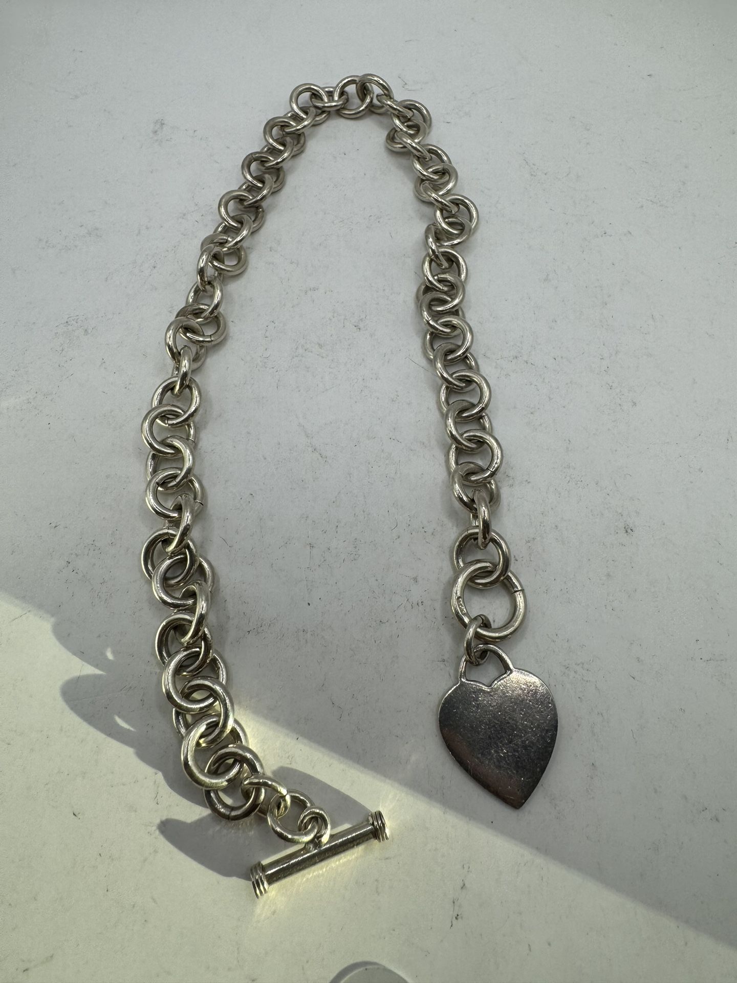 Vintage Heavy (66 Gram) Sterling Silver Heart Necklace 