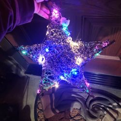 Chritmas Star Decor Made Of Wood  