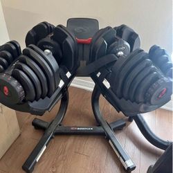 Bowflex-1090-Adjustable-Dumbbells-With-Rack-And-Bench