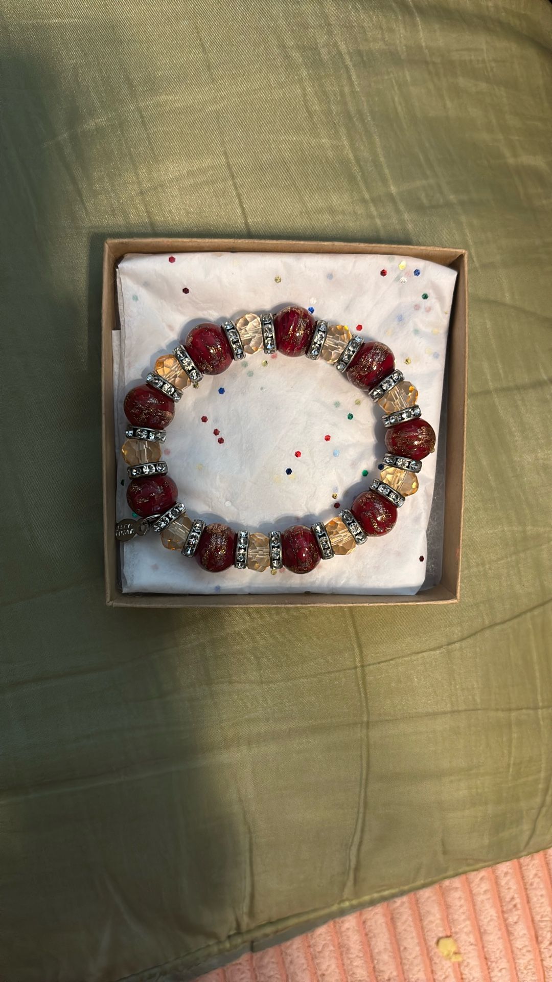 Bracelet/Murano beaded Glass