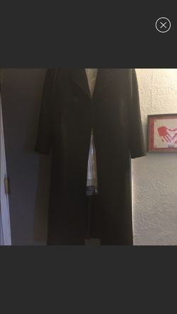 Black trench coat size medium