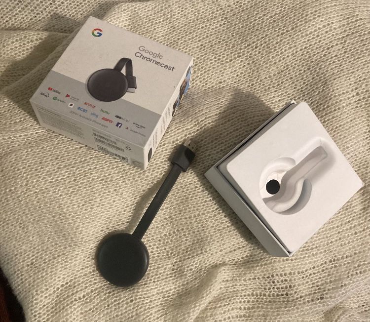 Google Chromecast Gen 3, (Box & Charger Included)