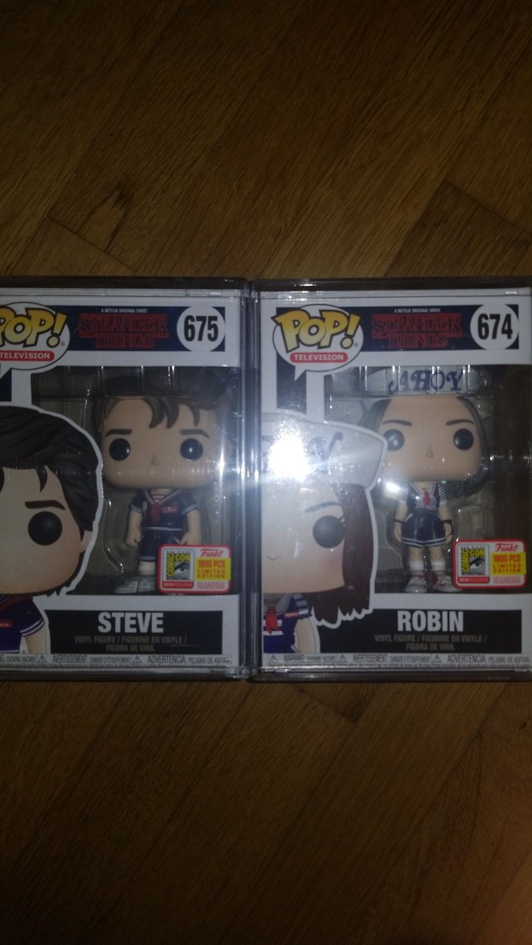 Funko Pop Stranger Things Steve and Robin Scoops Ahoy SDCC exclusives