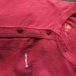 Carhartt Onesie Medium Bodysuit Red Long Sleeve 