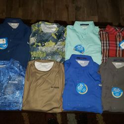 COLUMBIA LONG SLEEVE FISHING SHIRTS 