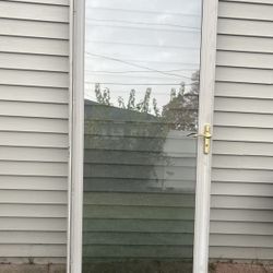 36" X 80" Aluminum Storm Door With Tinted Glass