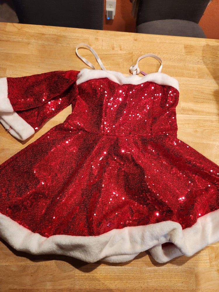 Red Sequin Dress, Medium