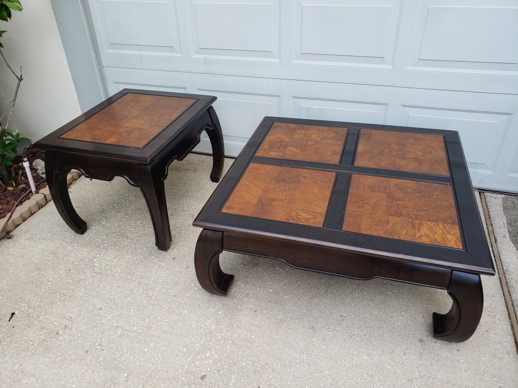 Set of Asian Coffee Table and End Table