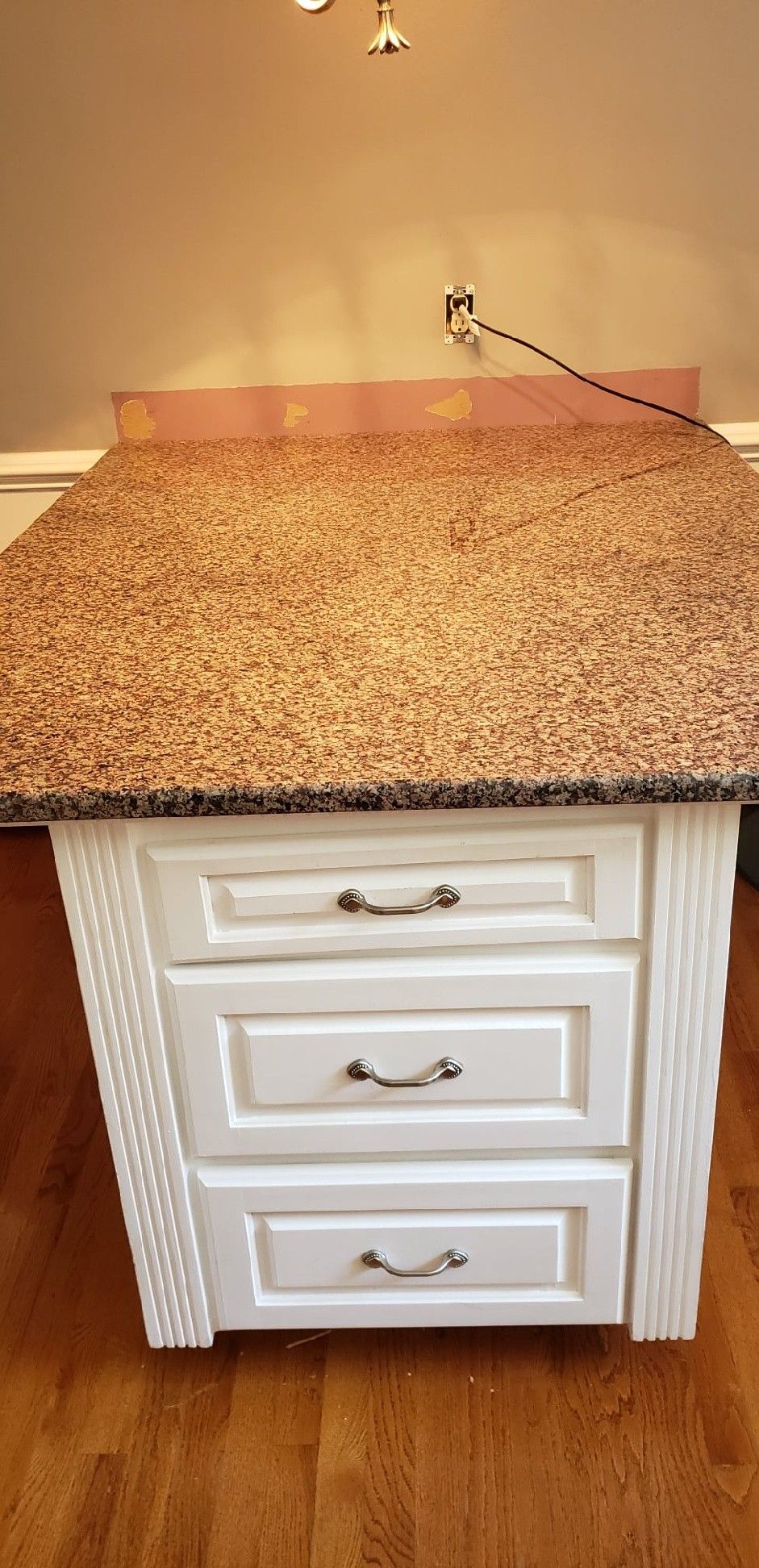 Kitchen cabinet solid granite top