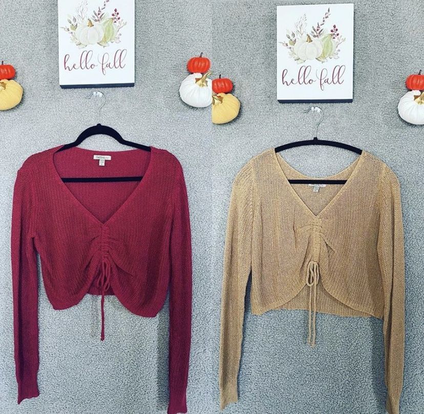 Crop tops long sleeve