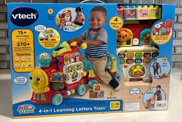 VTech® 4-in-1 Learning Letters Train™ Sit-to-Stand Walker, Ride-on Toy, Unisex