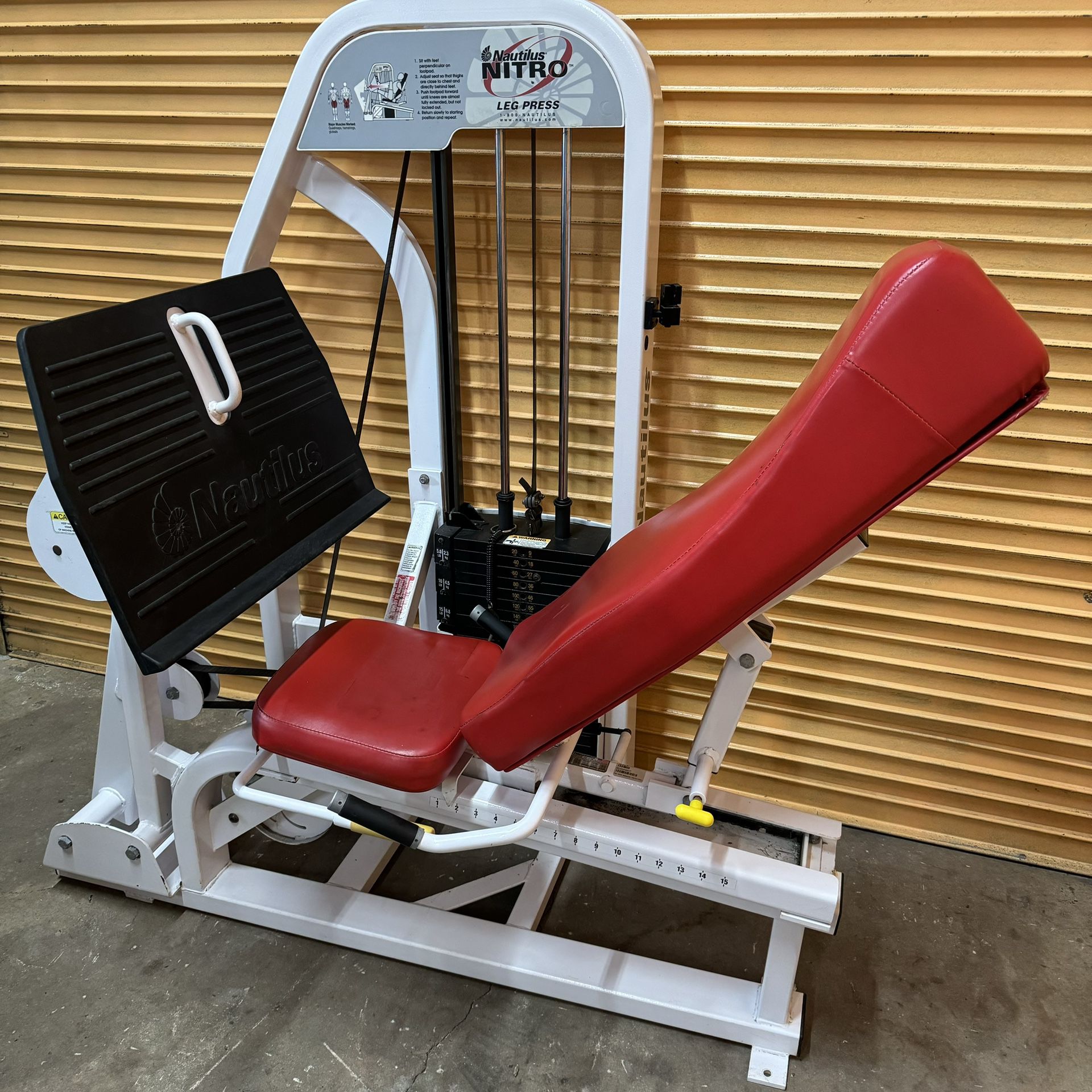 Nautilus Nitro Leg Press - 500 Lb Weight Stack- Commercial Gym Equipment 