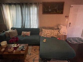 Living space grey couch