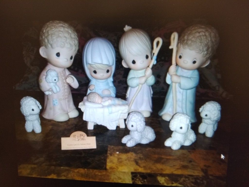 Vintage 1979 Precious Moments Nativity Set Come Let Us Adore Him Collection 