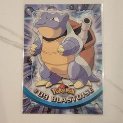 Pokémon TCG Blastoise Non Holo Topps TV Animation Edition 1999 Card #09 - NM