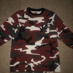 Supreme Medium Long Sleeve Pocket Tee Red Camo