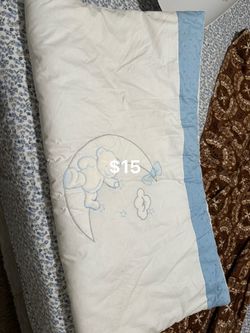 Baby Quilt with Moon and Bear Design
