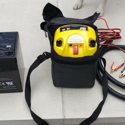 12V Electric Air Pump for Inflatable Boat & 12V 55Amp SLA Battery
