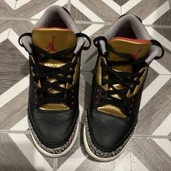 jordan 3 black gold