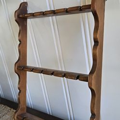 Vintage  wood spoon display