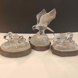 Baton Rouge Glass Sculpture on Custom Color Changing Light Base