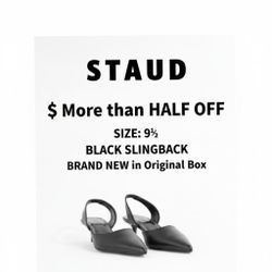 STAUD
$ More than HALF OFF 
SIZE: 9½
SEBASTIAN SLINGBACK
BLACK
(BRAND NEW)