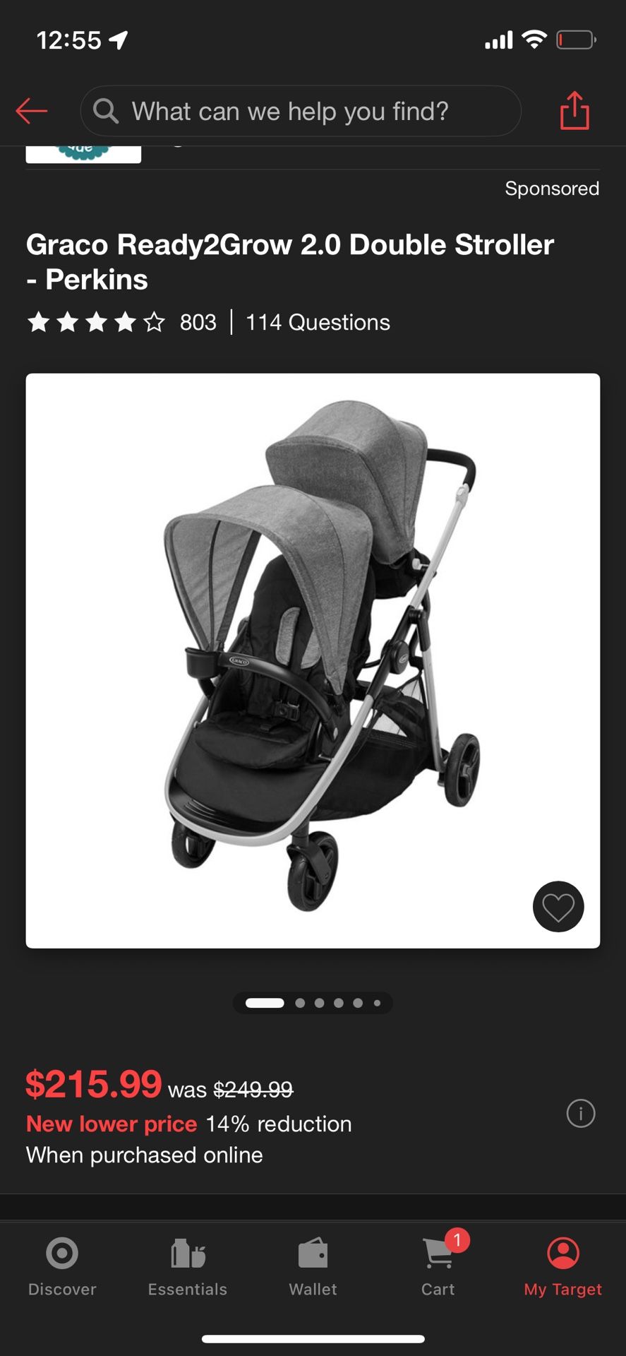 Graco Ready2Grow 2.0 Double Stroller - Perkins