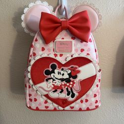 mickey & minnie valentine’s day loungefly backpack