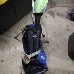 Children's Golf Bag And Clubs