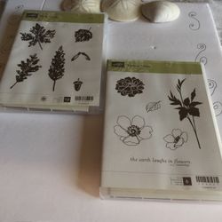 Lot Stampin Up Rubber Stamp Set FABULOUS FLORETS - Flowers, Flower Fest