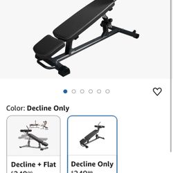 Finer Form Semi-Commercial Decline Sit Up and Flat Weight Bench. Adjustable Fitness Equipment and Exercise Bench