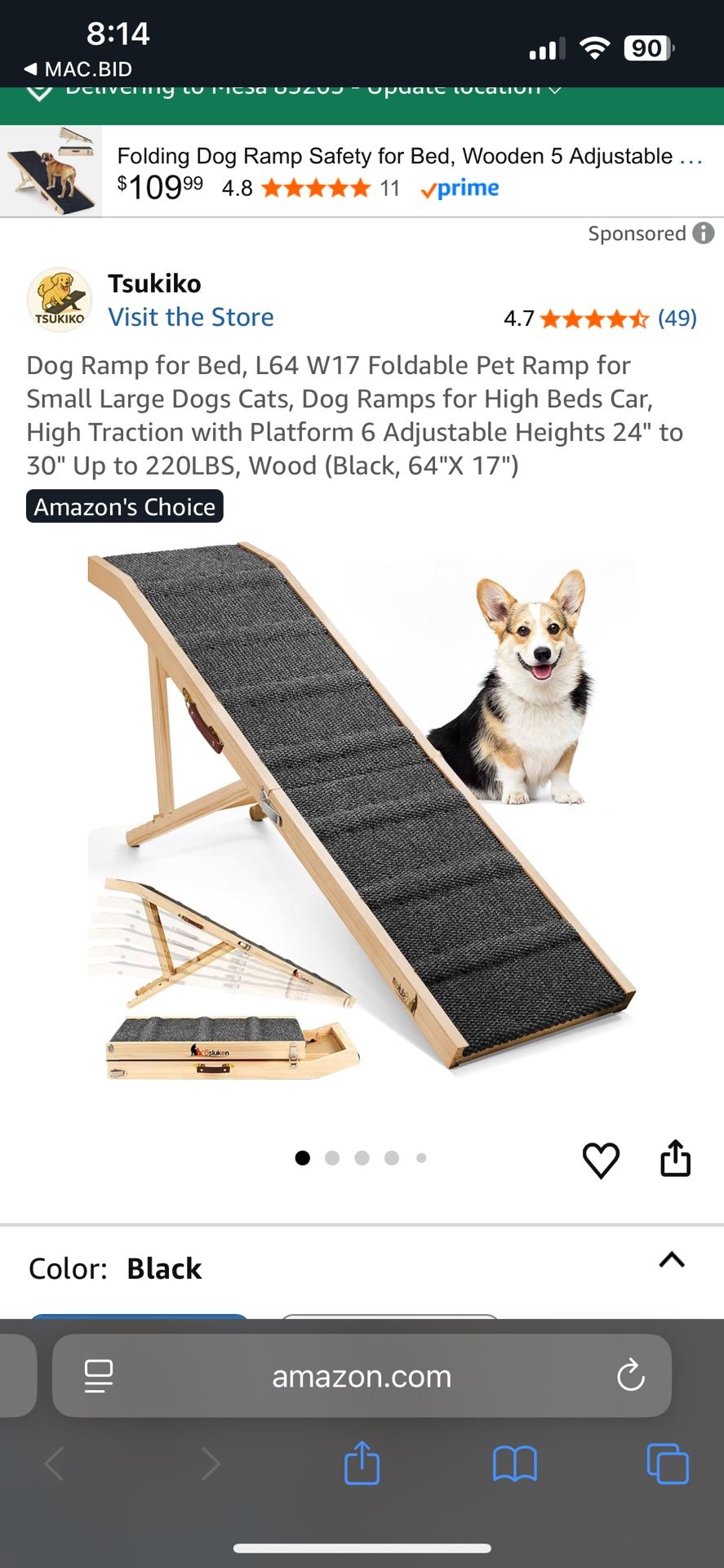 Tsukiko Foldable And Adjustable Pet Ramp