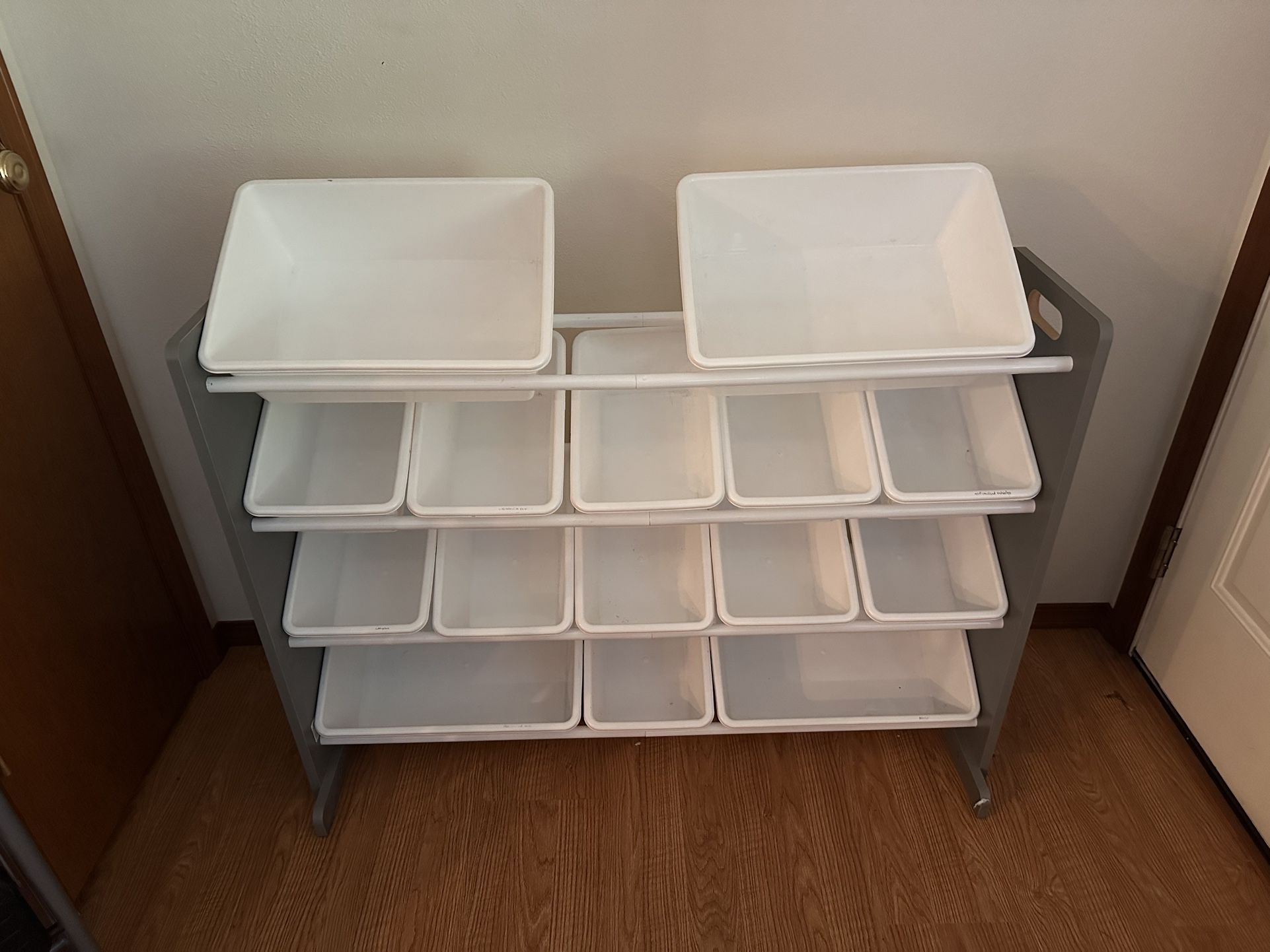 Storage rack with Bins