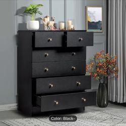 Drawer Modern Black Dresser
