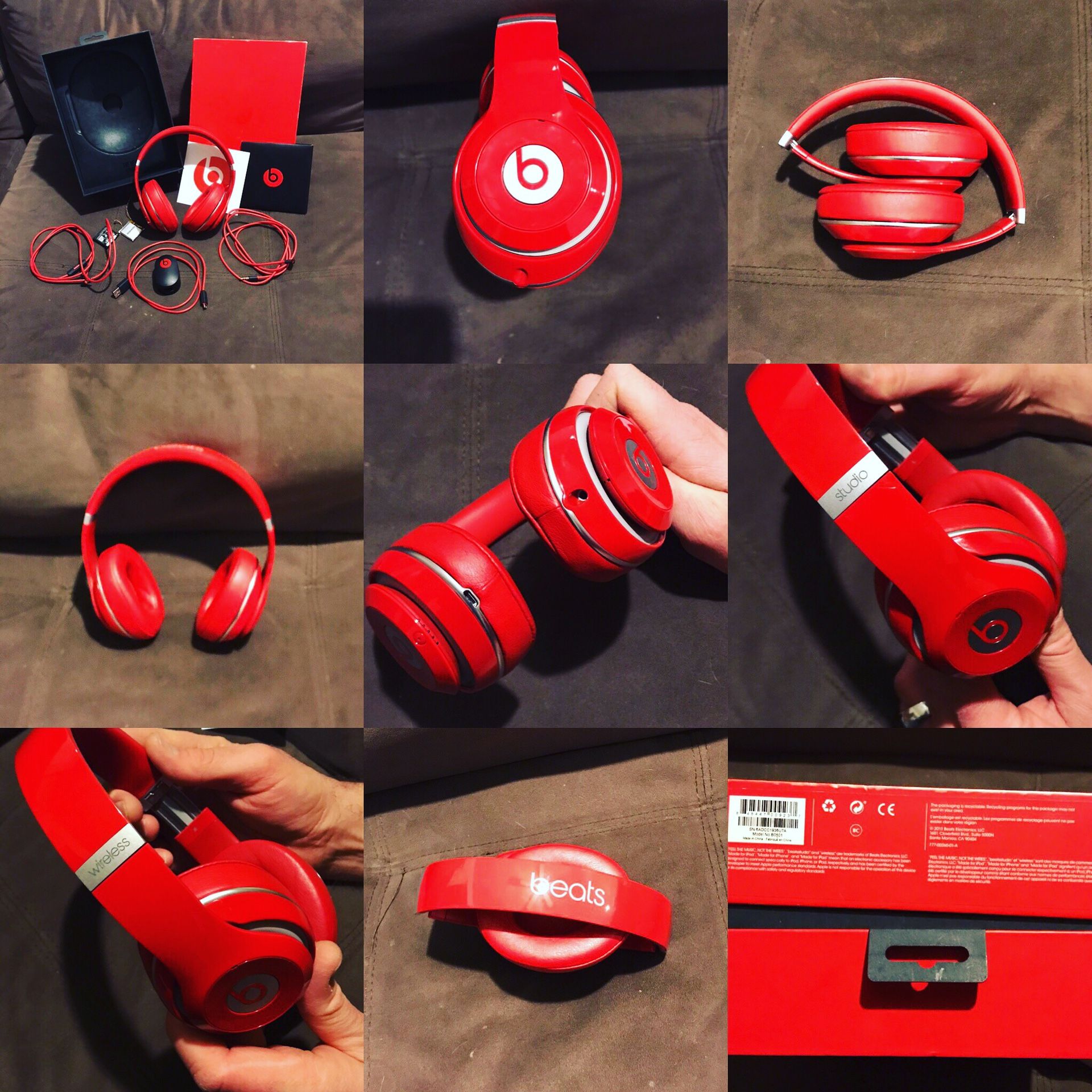 Beats(Apple) Studio 2.0 Wireless Headphones, includes everything from factory, charger, cables, booklets, box and all. Excellent cosmetic condition.